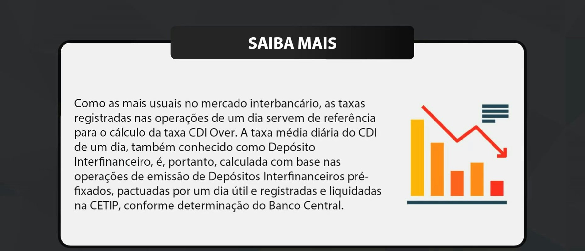 CDI - Certificado de Depósito Interfinanceiro