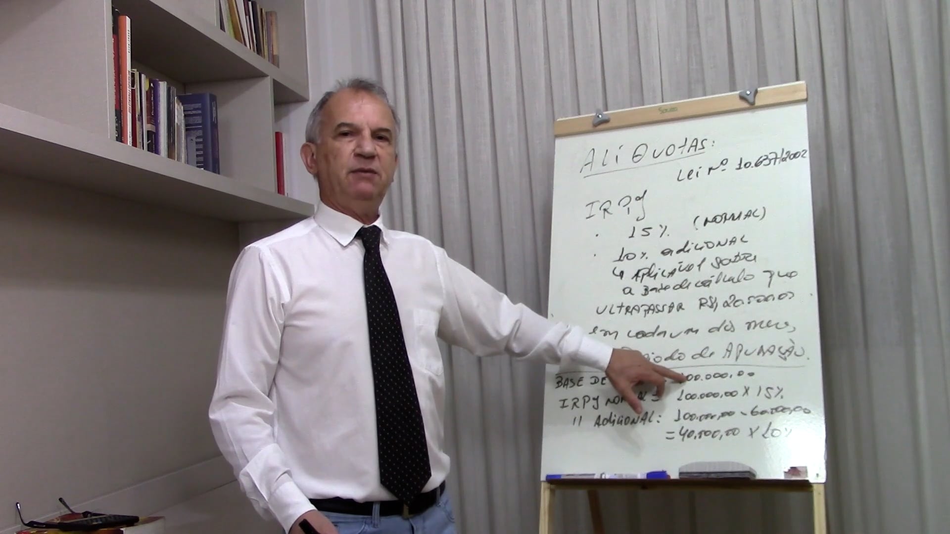 Exemplo de alíquotas do IRPJ