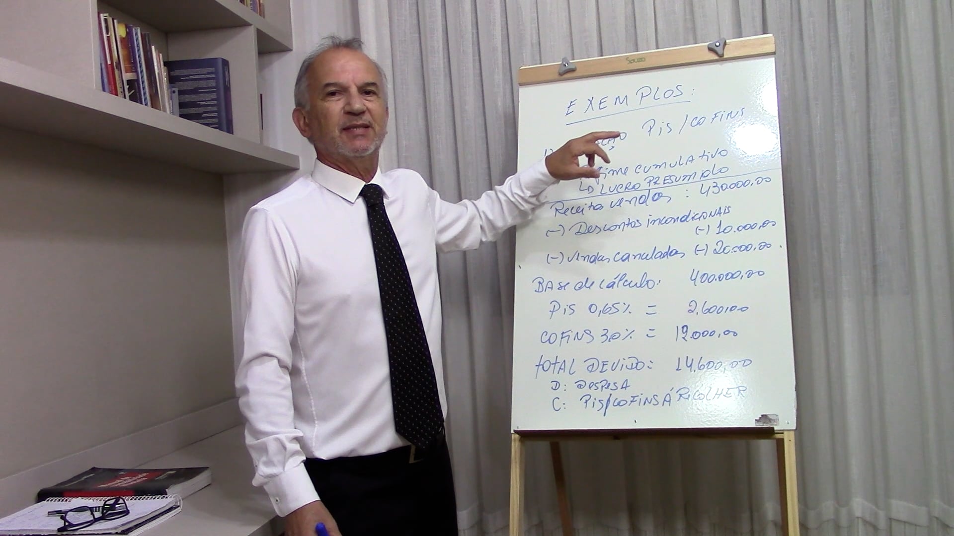 Exemplo de apuração do PIS e COFINS no regime cumulativo